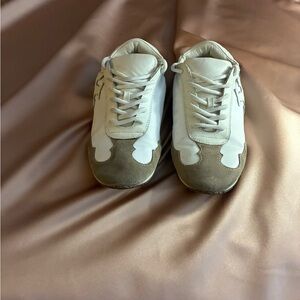 Tory Burch Cream and Tan Sneakers